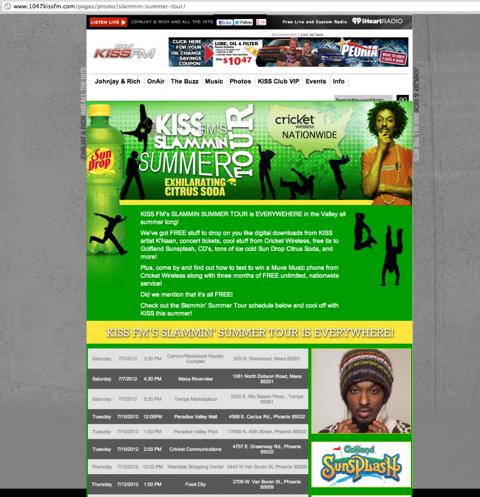 KissFM Slammin Summer Tour